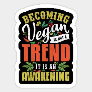 Vegan Awakening, Vegan Christmas Gifts 2023 Sticker